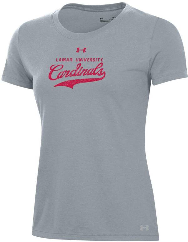 Under Armour Women's Lamar Cardinals Grey Performance Cotton T-Shirt product image