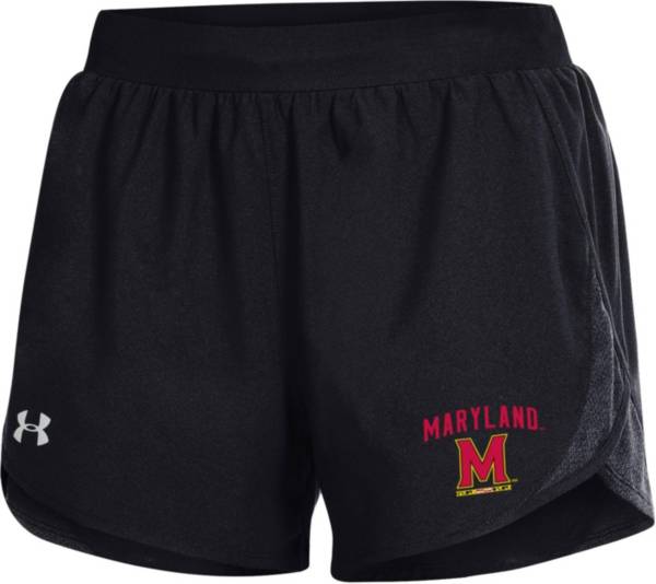 Under Armour Women's Maryland Terrapins Black Fly-By 2.0 Performance Shorts product image