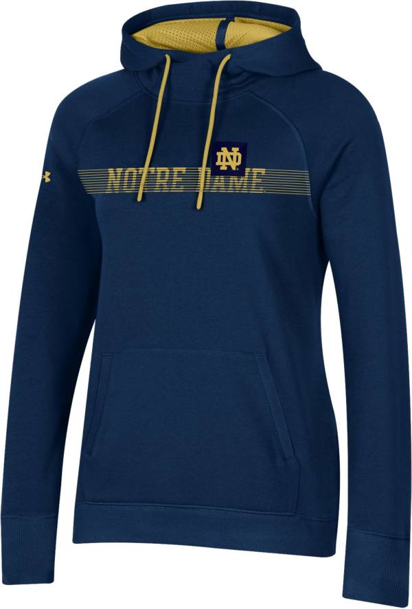 Under Armour Women's Notre Dame Fighting Irish Navy Fleece Pullover Hoodie product image