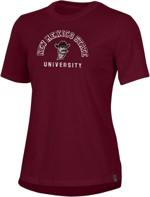 Under Armour Women's New Mexico State Aggies Crimson Performance Cotton T-Shirt