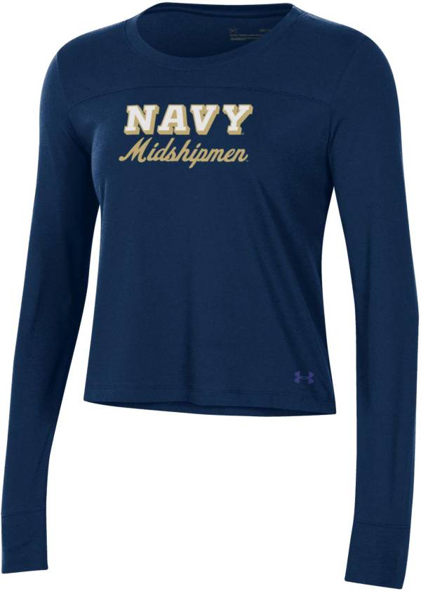 Under Armour Women's Navy Midshipmen Navy Performance Cotton Long Sleeve T-Shirt product image