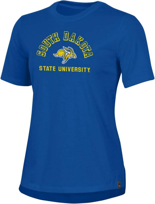 Under Armour Women's South Dakota State Jackrabbits Blue Performance Cotton T-Shirt