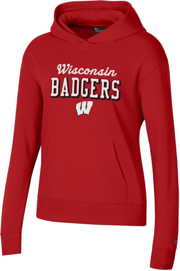 Under Armour Women's Wisconsin Badgers Red All Day Pullover Hoodie product image