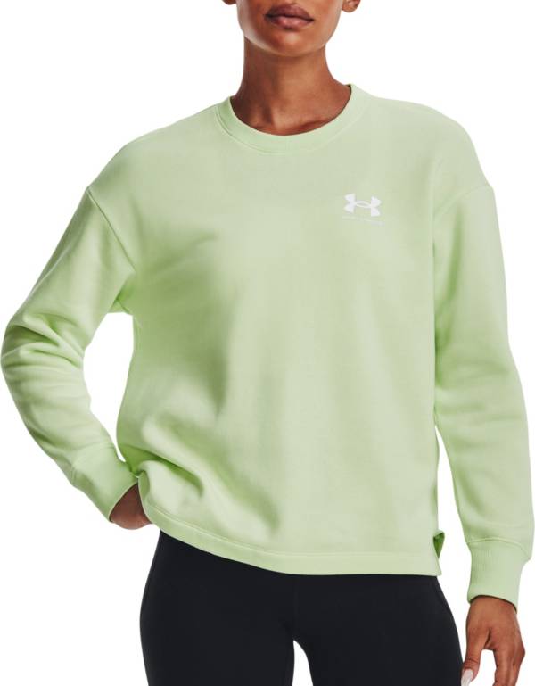 Comfortable and Warm Mens Jumper Under Armour Mens Rival Fleece Crew Sports Jumper with Loose fit 