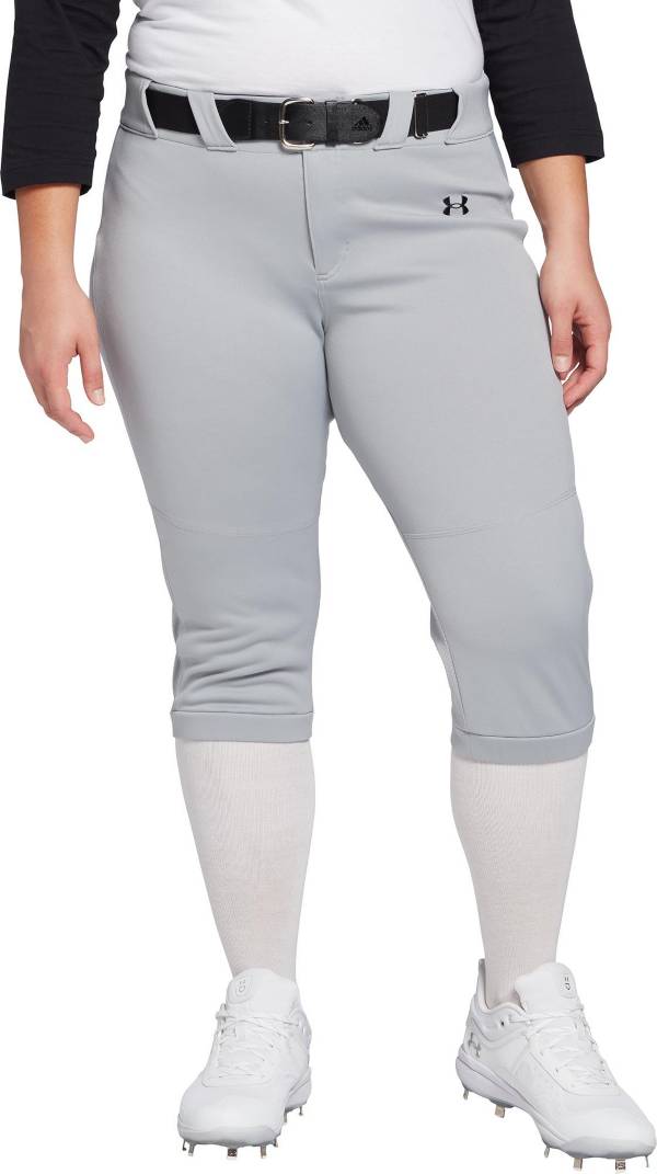 Under Armour Girls' Utility Softball Pants 22 (001) Black / / White Medium