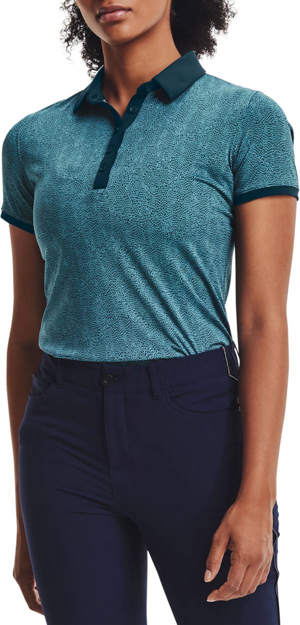 Under Armour Women's Zinger Printed Short Sleeve Golf Polo