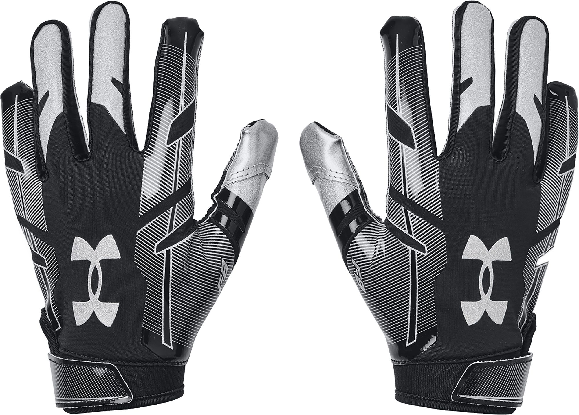 black and gold youth football gloves