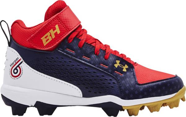 Under Armour Kids' Harper 6 Mid RM LE Baseball Cleats product image