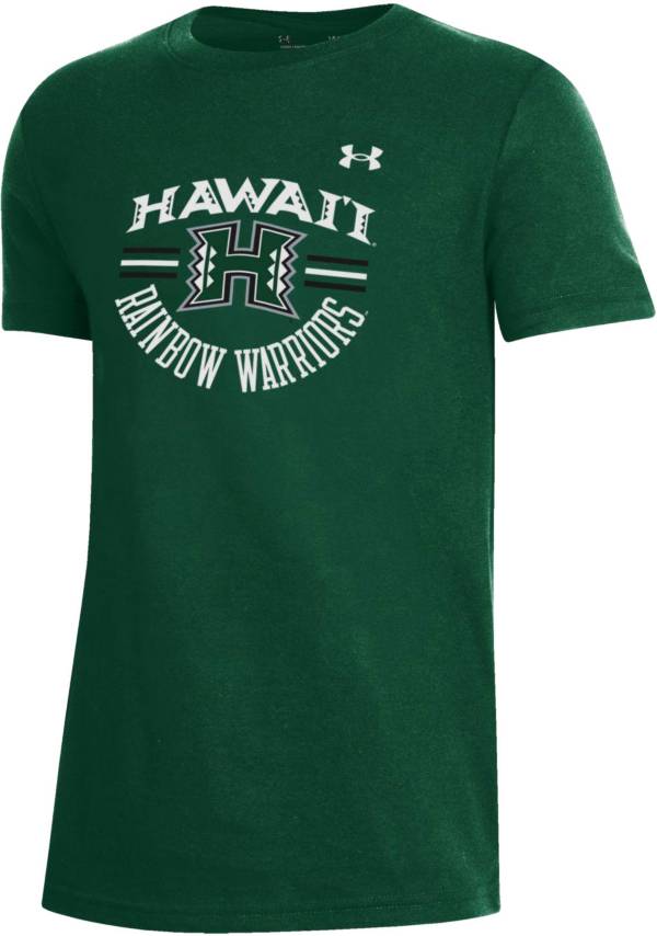 Under Armour Youth Hawai'i Warriors Green Performance Cotton T-Shirt product image