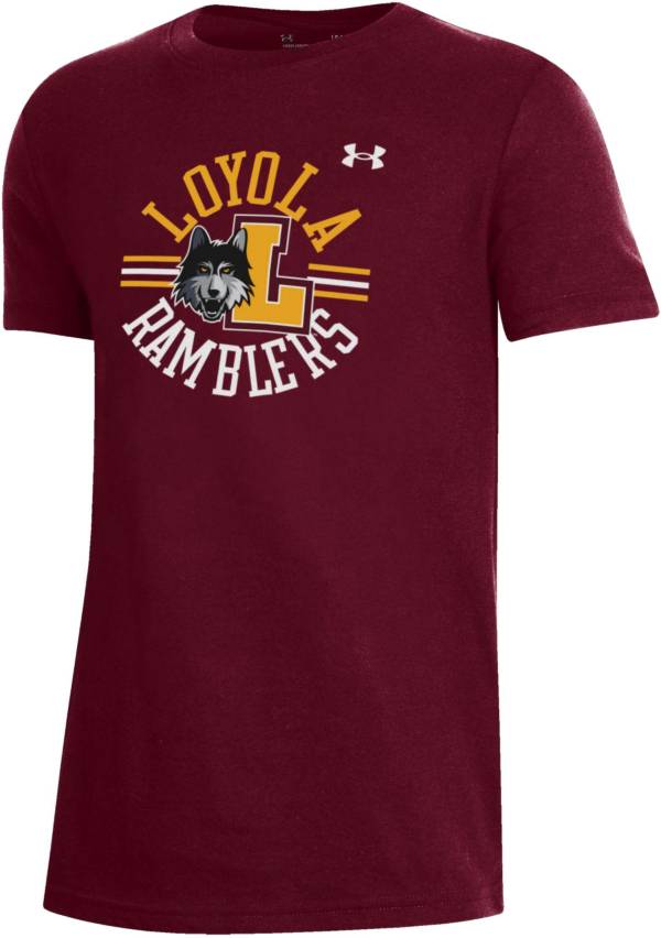 Under Armour Youth Loyola-Chicago Ramblers Maroon  Performance Cotton T-Shirt product image