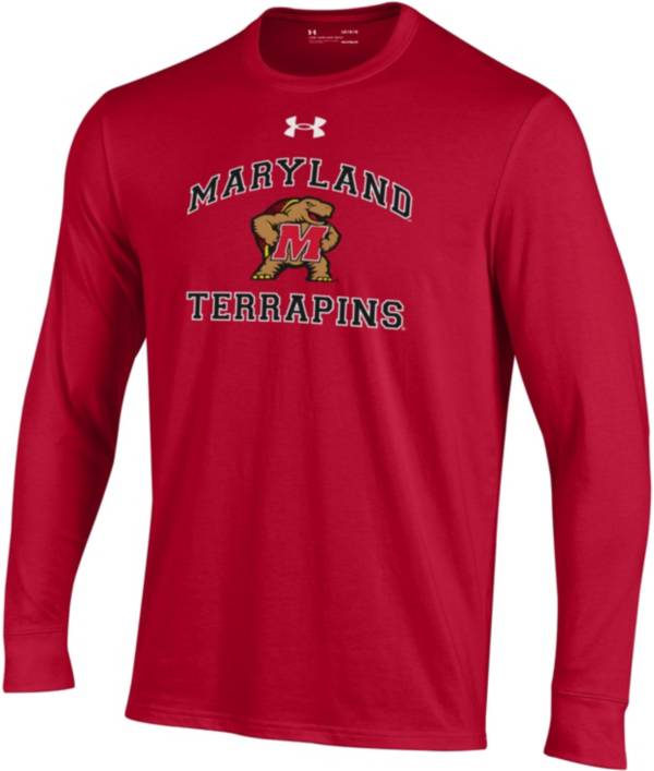 Under Armour Youth Maryland Terrapins Red Charged Cotton Long Sleeve T-Shirt product image