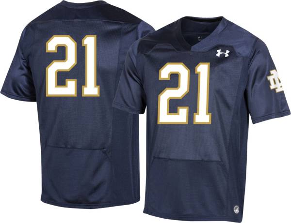 Under Armour Youth Notre Dame Fighting Irish #21 Navy Replica Football Jersey