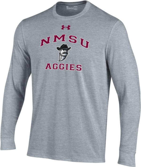 Under Armour Youth New Mexico State Aggies Grey Charged Cotton Long Sleeve T-Shirt product image