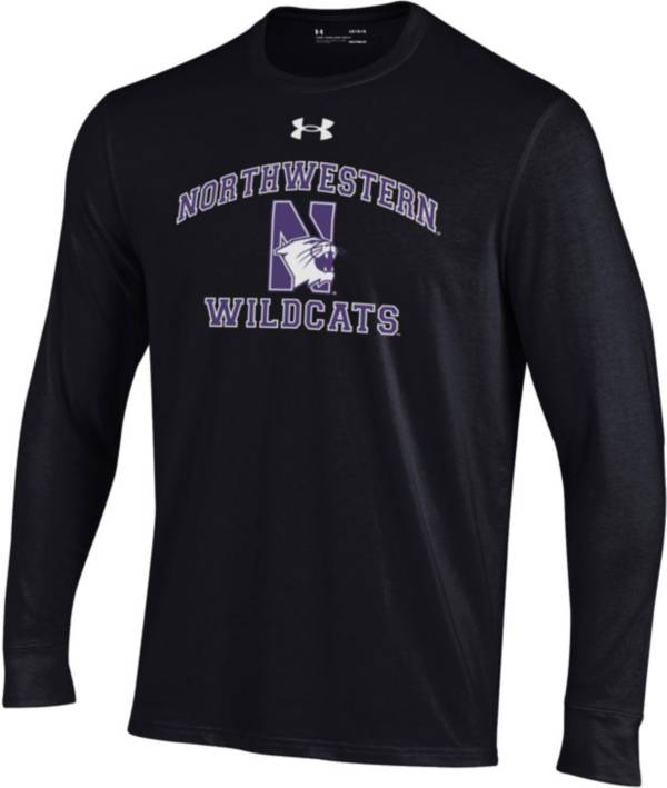 Under Armour Youth Northwestern Wildcats Black Charged Cotton Long Sleeve T-Shirt product image