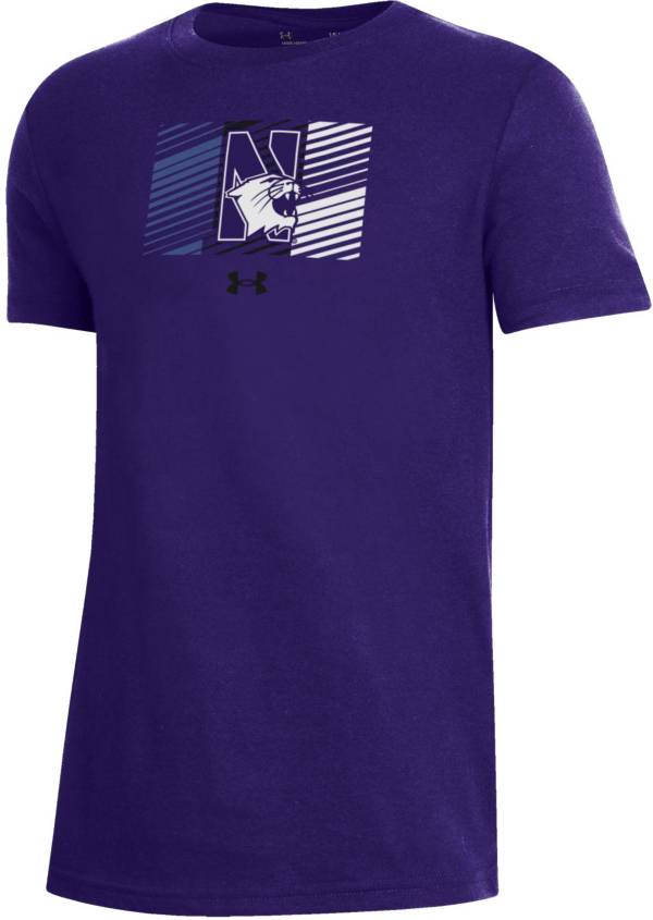 Under Armour Youth Northwestern Wildcats Purple Performance Cotton T-Shirt product image