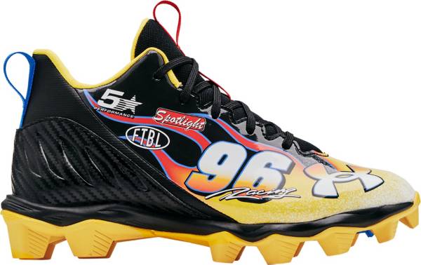 Under Armour Kids' Spotlight Fran RM LE Race Car Football Cleats