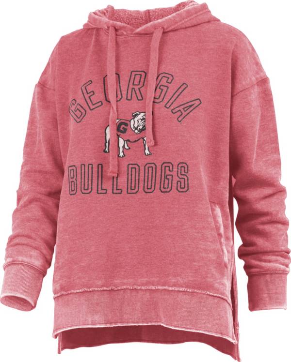 Pressbox Women's Georgia Bulldogs Red Rockford Vintage Pullover Hoodie