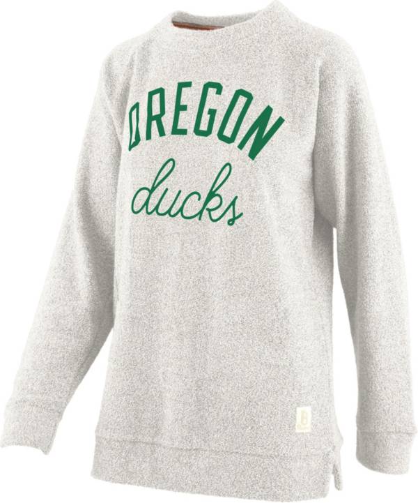 Pressbox Women's Oregon Ducks White Daniela Terrycloth Crew Pullover Sweatshirt product image