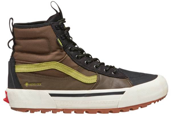 Olive vans clearance with gold tips