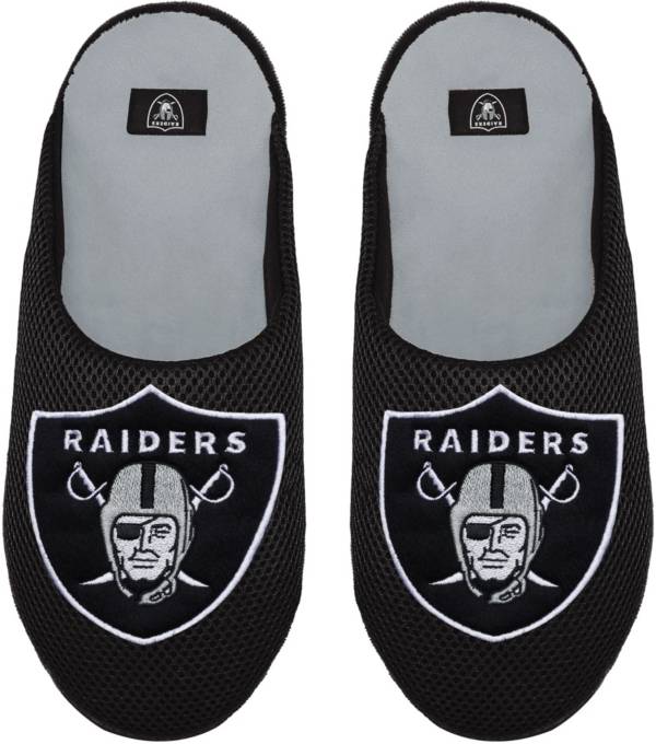 FOCO Las Vegas Raiders Logo Mesh Slippers