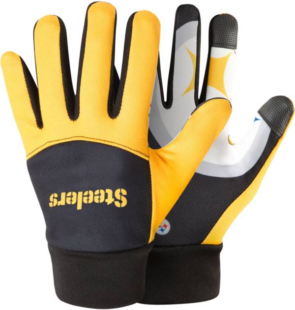 FOCO Pittsburgh Steelers Palm Logo Texting Gloves