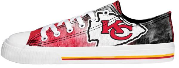 FOCO Women's Kansas City Chiefs Tie Dye Canvas Shoes