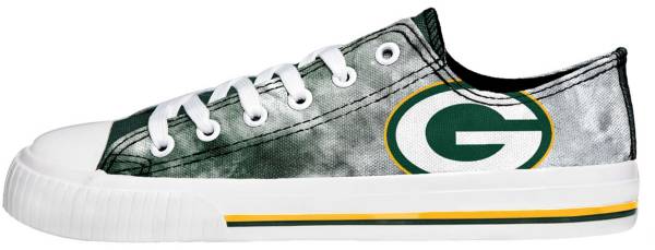 FOCO Women's Green Bay Packers Tie Dye Canvas Shoes