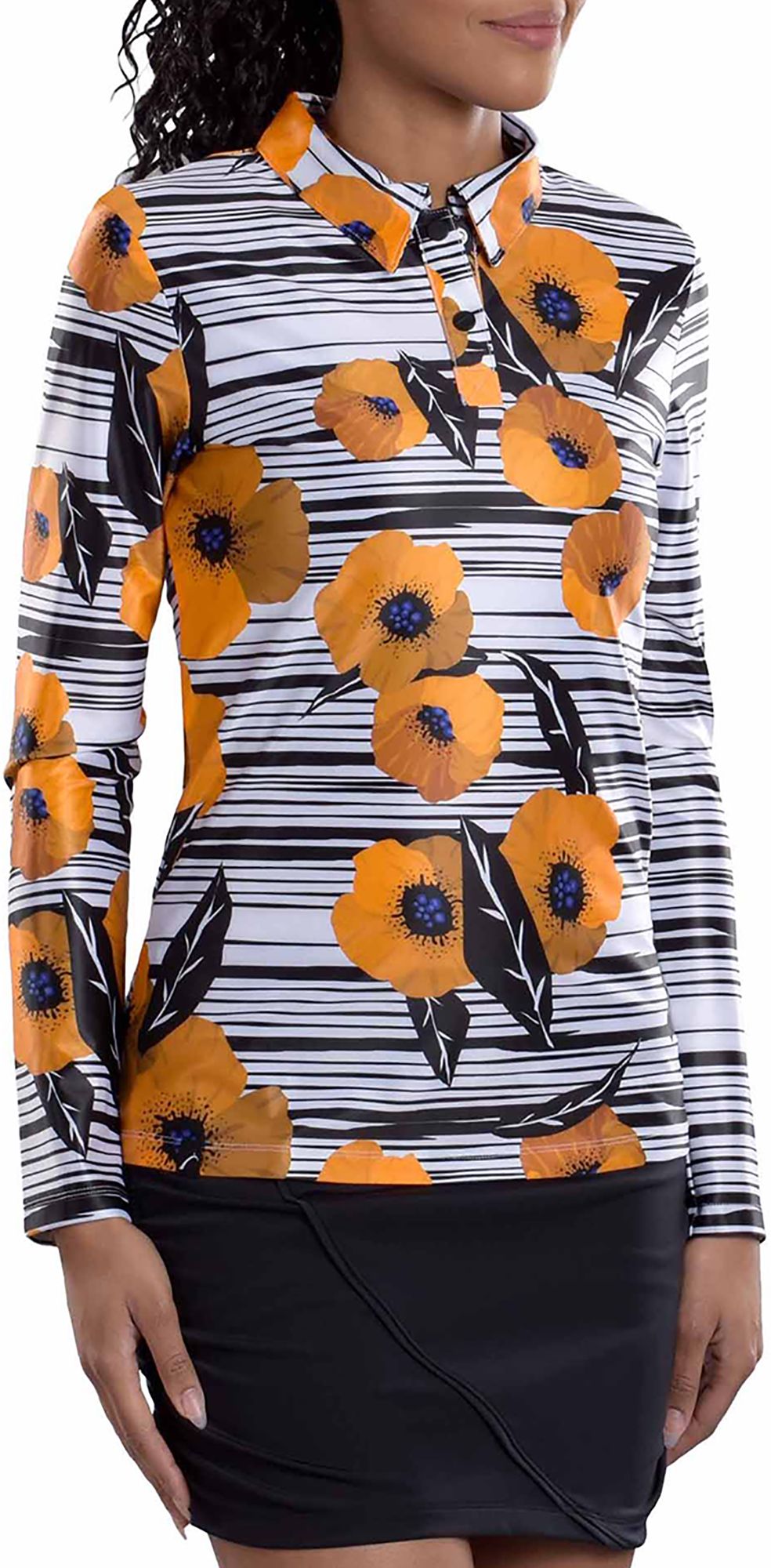 SwingDish Women's Rhonda Printed Long Sleeve Golf Polo product image