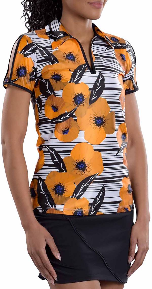 SwingDish Women's Dorothy Printed Short Sleeve Golf Top Dick's