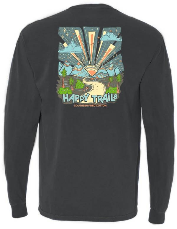 Southern Fried Cotton Men's Happy Trails Graphic Long Sleeve Shirt product image