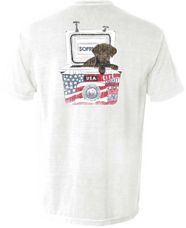 Southern Fried Cotton Men's Americana Dog Short Sleeve Graphic T-Shirt product image