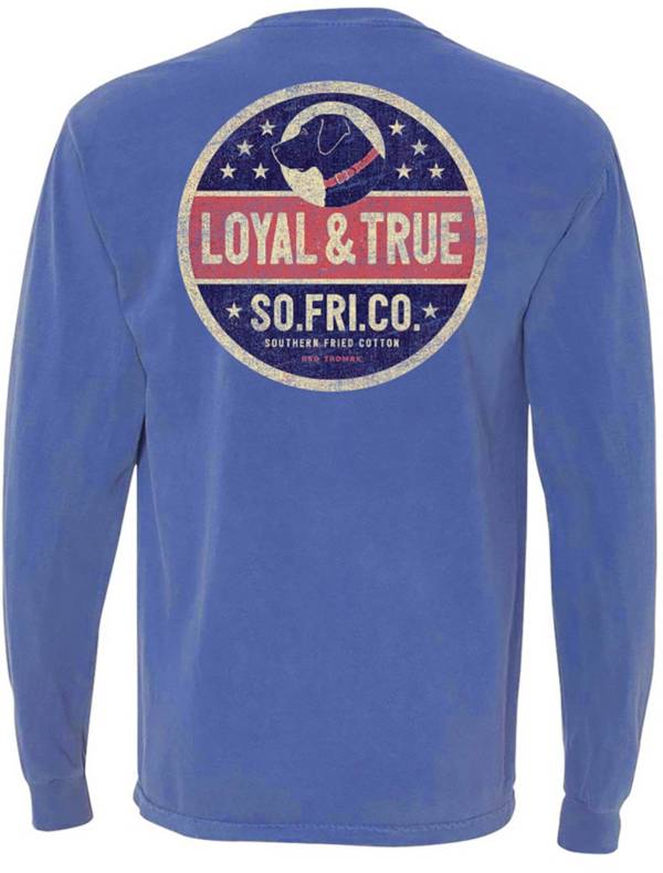 Southern Fried Cotton Men's Red White And Lab Long Sleeve Graphic T-Shirt product image