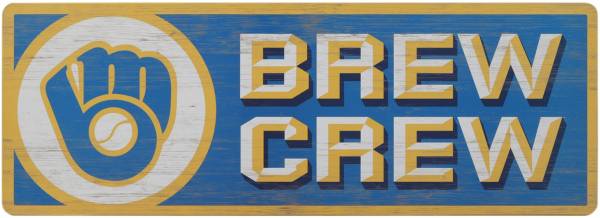 Open Road Milwaukee Brewers Traditions Wood Sign product image