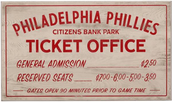 Open Road Philadelphia Phillies Ticket Office Sign product image
