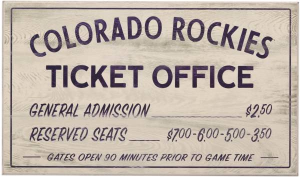 Open Road Colorado Rockies Ticket Office Sign product image
