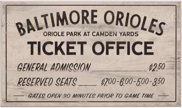 Open Road Baltimore Orioles Ticket Office Sign product image
