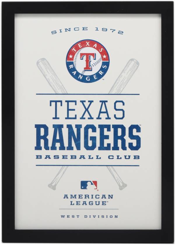 Open Road Texas Rangers Framed Wood Sign product image