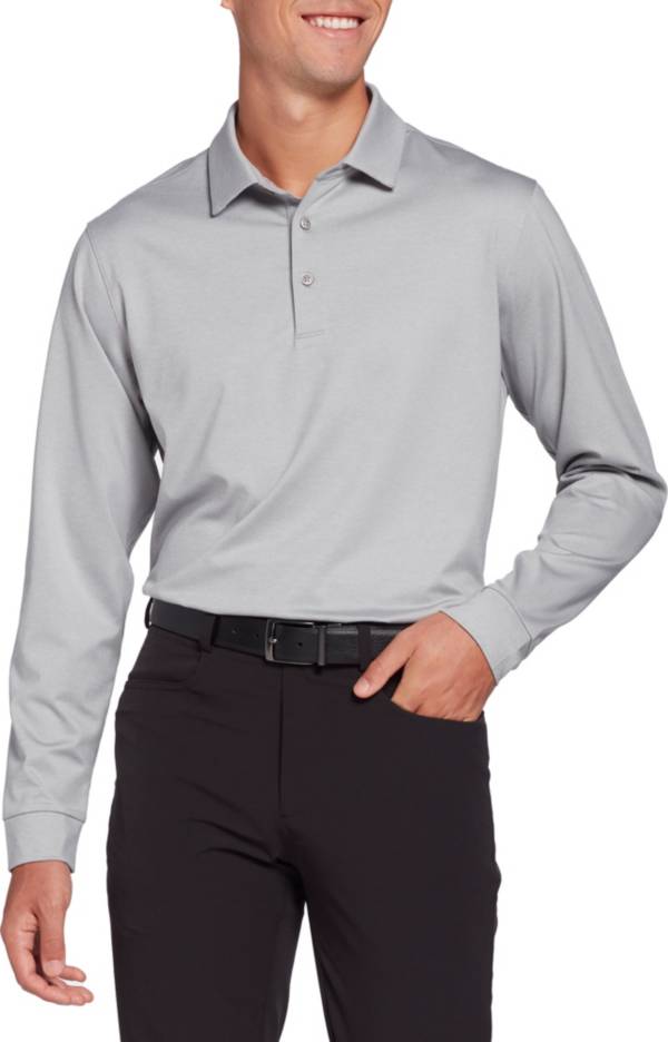 Walter Hagen Men's Solid Long Sleeve Golf Polo product image
