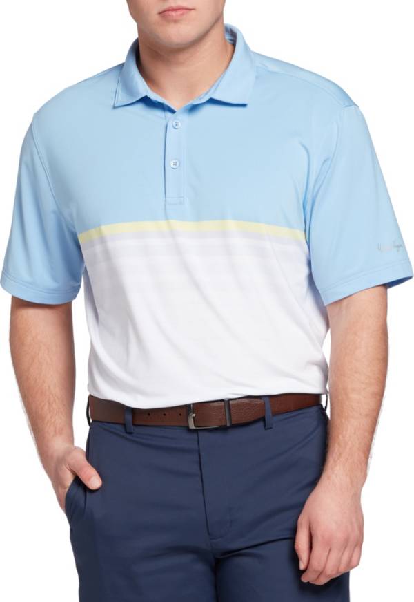 Walter Hagen Men's P11 Chest Stripe Ombre Golf Polo