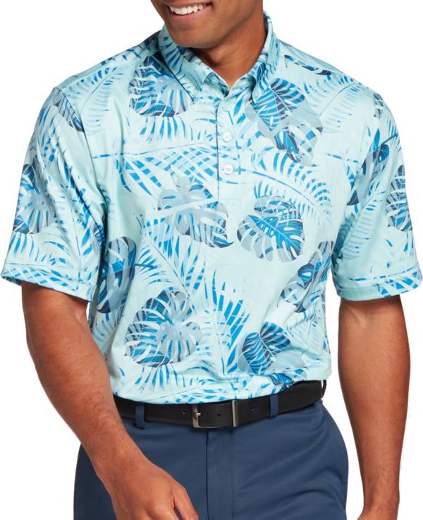 Walter Hagen Men's Perfect 11 Tropical Palm Print Golf Polo