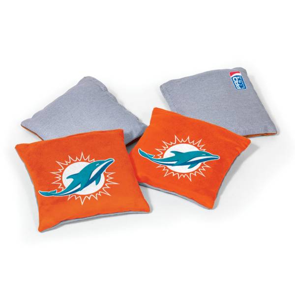 Wild Sports Miami Dolphins 4 pack Logo Bean Bag Set product image