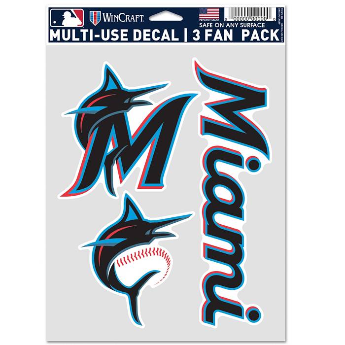 Wincraft Miami Marlins 2021 City Connect 3-Pack Decal