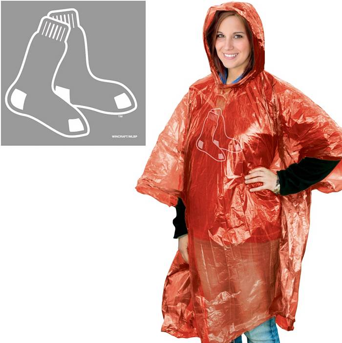 Boston Red Sox Rain Poncho, One size fits all adult unisex