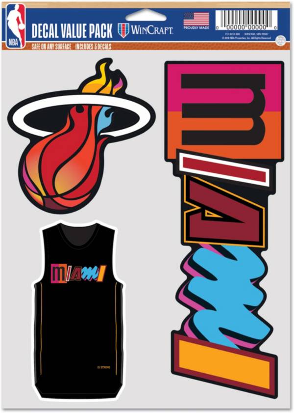 WinCraft 2021-22 City Edition Miami Heat 3-Pack Decal