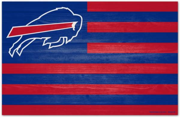 buffalo bills wooden flag