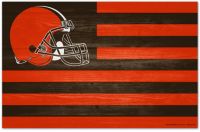 Cleveland Browns Black Background Flag