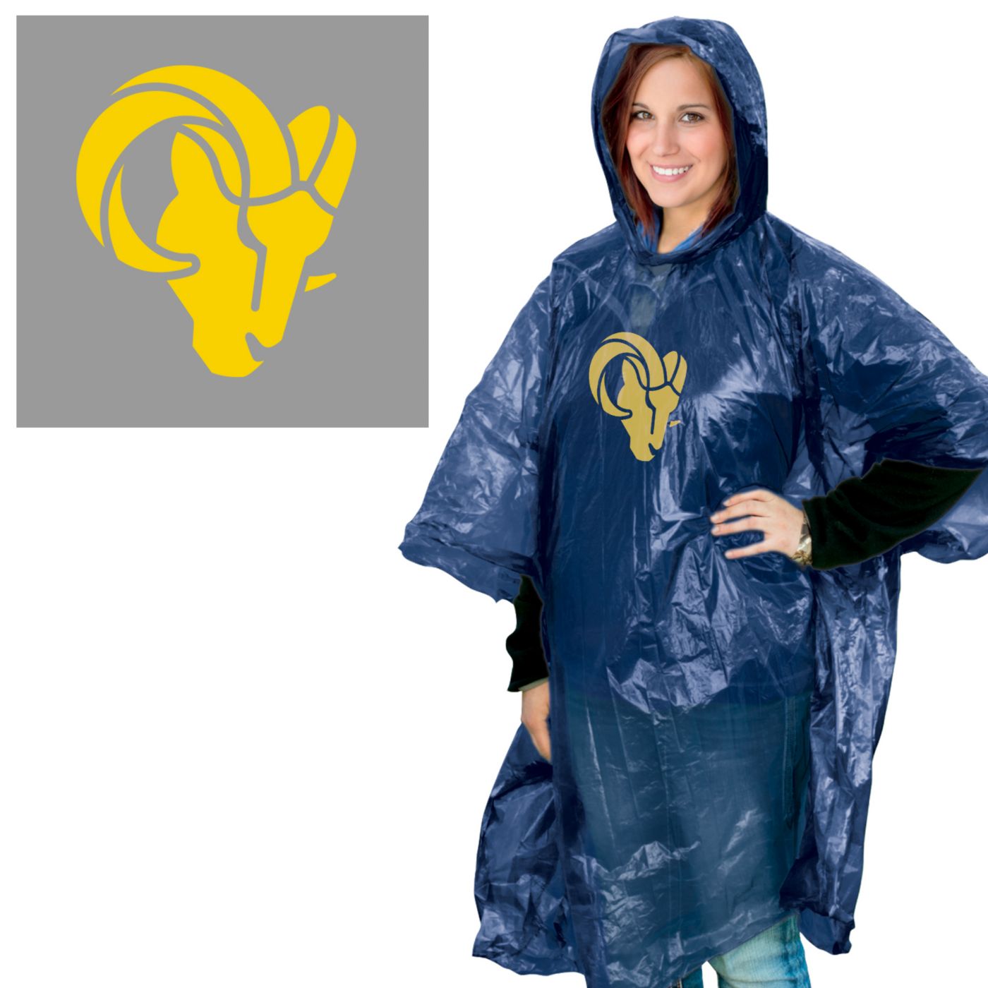 Good LA Rams Hooded Poncho