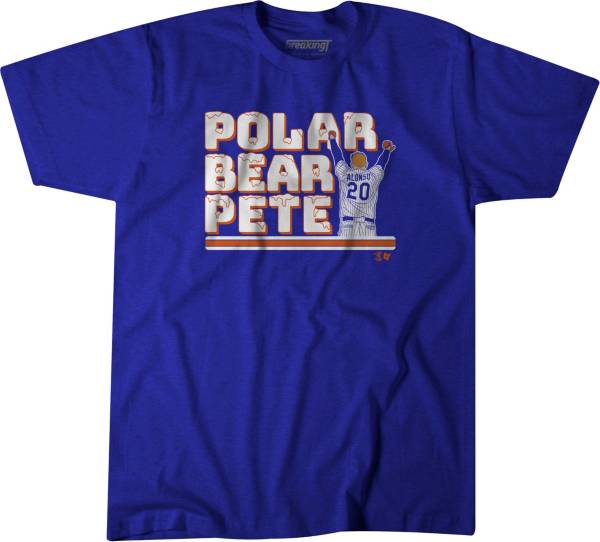 BreakingT Men's New York Mets Blue "Polar Bear Pete" Graphic T-Shirt product image