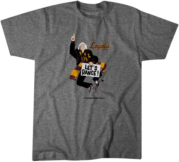 BreakingT Men's Loyola Chicago Ramblers Grey Sister Jean Let's Dance T-Shirt