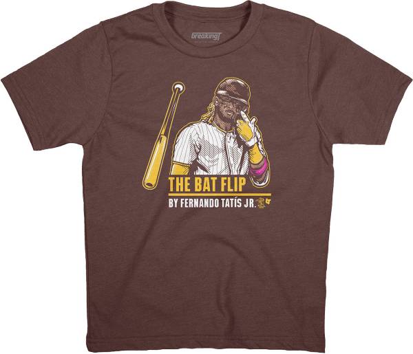 BreakingT Youth ‘Bat Flip' Brown T-Shirt